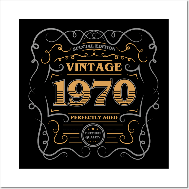 1970 Vintage 50th Birthday Wall Art by deadright